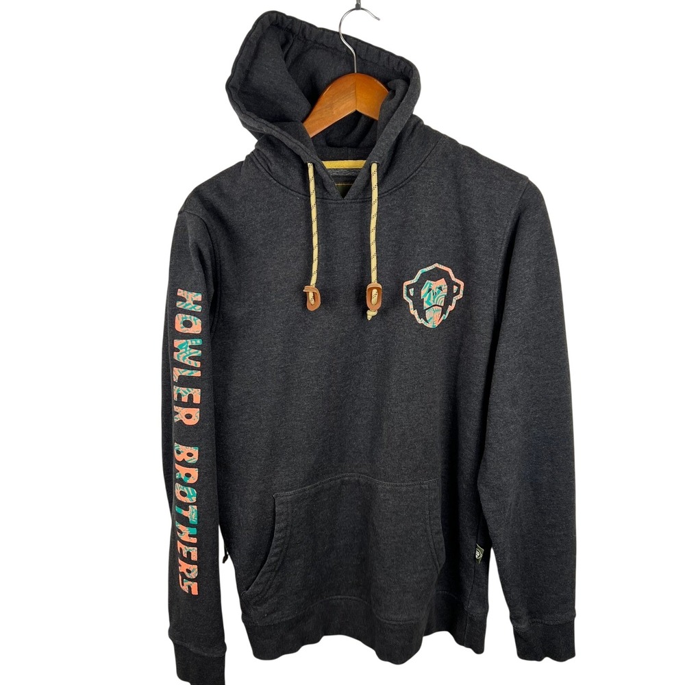 Howler Brothers Womens Small Charcoal Gray Heed The Call Graphic Hoodie Pullover